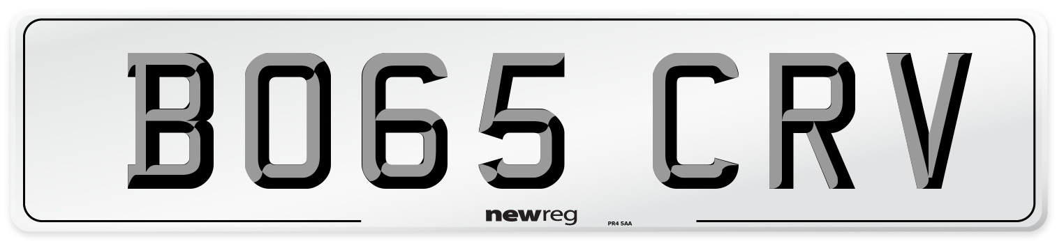 BO65 CRV Number Plate from New Reg